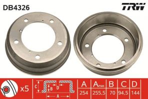 TRW DB4326 - Brzdový bubon -