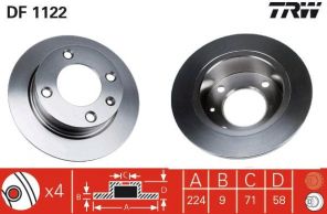 TRW DF1122 - Brzdový kotúč -