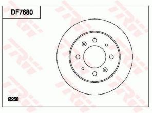 TRW DF7680 - Brzdový kotúč -