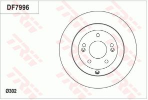 TRW DF7996 - Brzdový kotúč -