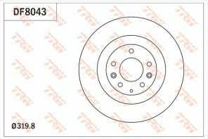 TRW DF8043 - Brzdový kotúč -
