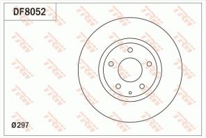 TRW DF8052 - Brzdový kotúč -