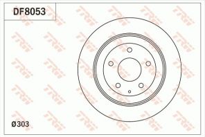 TRW DF8053 - Brzdový kotúč -