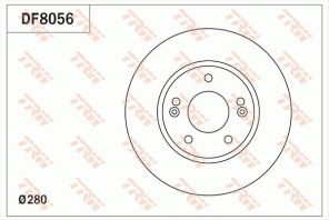 TRW DF8056 - Brzdový kotúč -