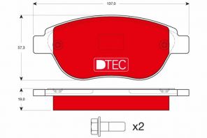 TRW GDB1464DTE - Brzdové platničky -