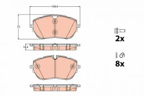 TRW GDB2121 - Brzdové platničky -