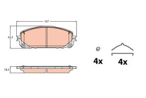 TRW GDB2142 - Brzdové platničky -