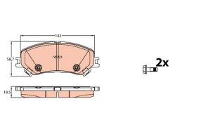 TRW GDB2152 - Brzdové platničky -