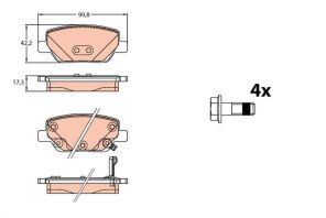 TRW GDB2156 - Brzdové platničky -