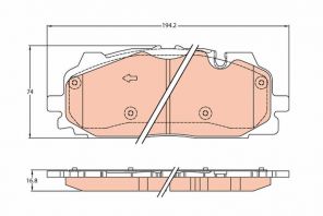 TRW GDB2158 - Brzdové platničky -