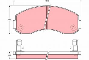 TRW GDB3145 - Brzdové platničky -