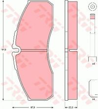 TRW GDB3385 - Brzdové platničky -