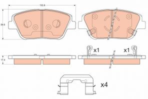 TRW GDB3540 - Brzdové platničky -