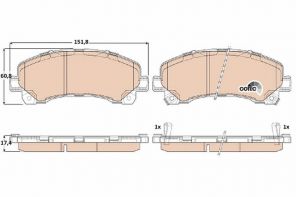 TRW GDB3545 - Brzdové platničky -