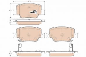 TRW GDB3547 - Brzdové platničky -