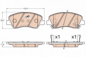 TRW GDB3548 - Brzdové platničky -