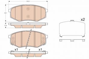 TRW GDB3553 - Brzdové platničky -