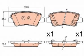 TRW GDB3594 - Brzdové platničky -