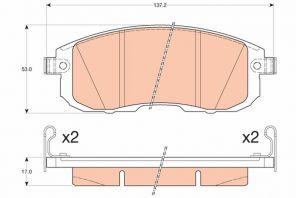 TRW GDB3616 - Brzdové platničky -