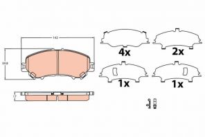 TRW GDB3622 - Brzdové platničky -