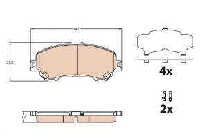 TRW GDB3631 - Brzdové platničky -