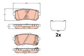 TRW GDB3636 - Brzdové platničky -
