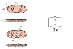 TRW GDB3638 - Brzdové platničky -