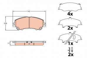 TRW GDB3648 - Brzdové platničky -