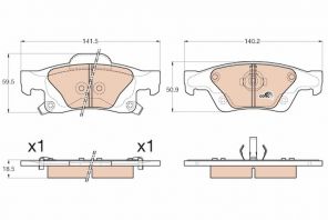 TRW GDB4448 - Brzdové platničky -