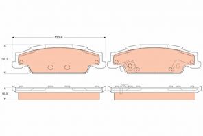TRW GDB4453 - Brzdové platničky -