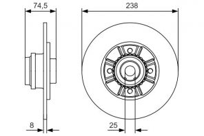 Bosch 0 986 479 760 - Brzdový kotúč -