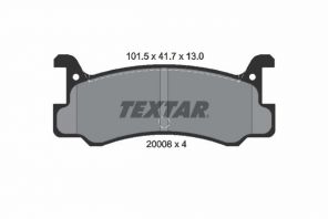 Textar 2000801 - Brzdové platničky -