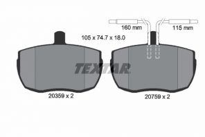 Textar 2035907 - Brzdové platničky -