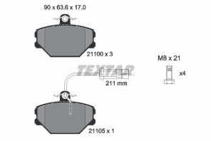 Textar 2110005 - Brzdové platničky -