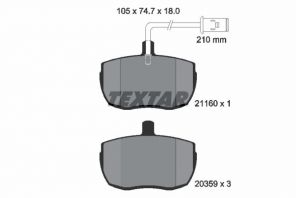 Textar 2116002 - Brzdové platničky -