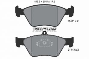 Textar 2141101 - Brzdové platničky -