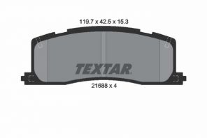 Textar 2168801 - Brzdové platničky -