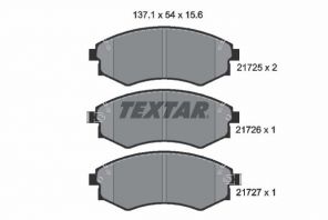Textar 2172502 - Brzdové platničky -