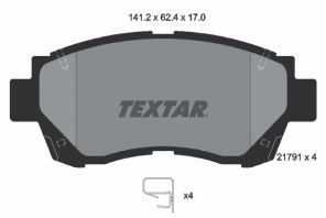 Textar 2179101 - Brzdové platničky -