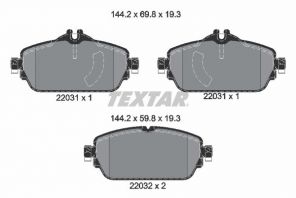 Textar 2203101 - Brzdové platničky -