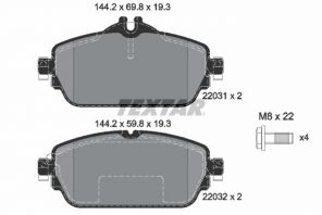 Textar 2203102 - Brzdové platničky -