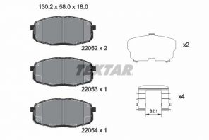 Textar 2205201 - Brzdové platničky -