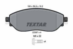 Textar 2208701 - Brzdové platničky -