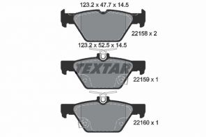 Textar 2215801 - Brzdové platničky -