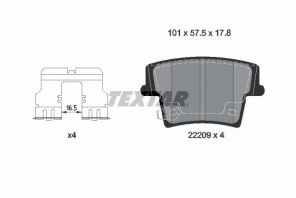 Textar 2220901 - Brzdové platničky -