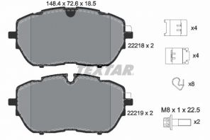 Textar 2221801 - Brzdové platničky -
