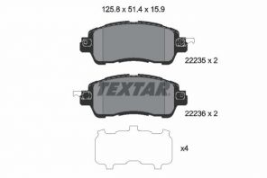 Textar 2223501 - Brzdové platničky -