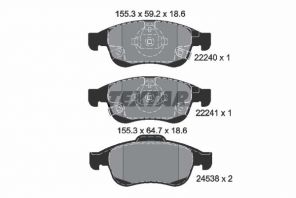 Textar 2224001 - Brzdové platničky -