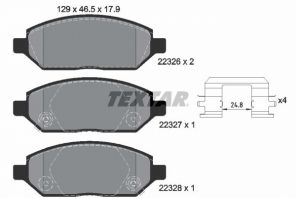 Textar 2232601 - Brzdové platničky -