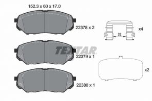 Textar 2237801 - Brzdové platničky -